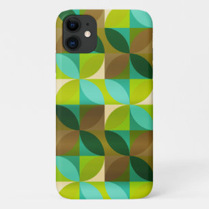 Groen Tan en bruin Leaf Modern Pattern iPhone 11 Hoesje