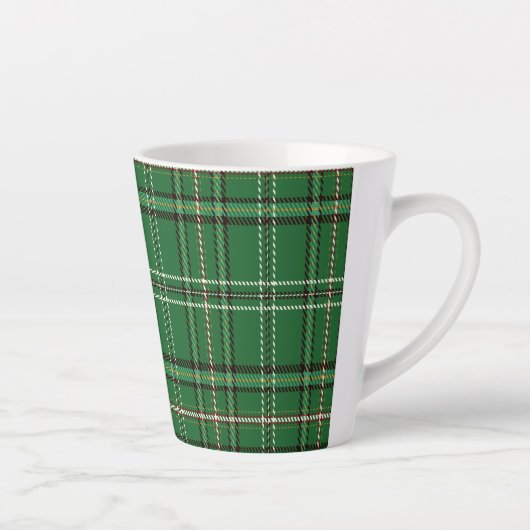 Groen Tartan Latte Mok (Rechts)