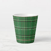 Groen Tartan Latte Mok (Voorkant)