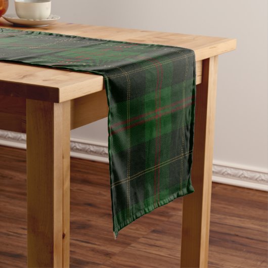 Groen Tartan Pset Scottish Pattern Korte Tafelloper (Voorbeeld)