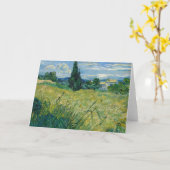 Groen tarweveld met cipres | Vincent van Gogh Kaart (Gele Bloem)