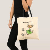 Groen teken Afbeelding Meisje Ice Skater Gepersona Tote Bag (Voorkant (product))