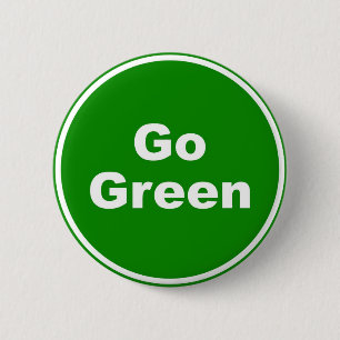 Groen teken ronde button 5,7 cm