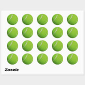 Groen tennis ronde sticker (Vel)