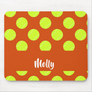 Groen tennisbal oranje patroon muismat