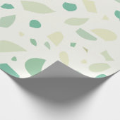 Groen terrazpatroon cadeaupapier (Hoek)