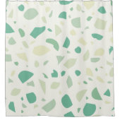 Groen terrazpatroon douchegordijn (Voorkant)