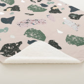 Groen Terrazzo Patroon Sherpa Deken (3/4)