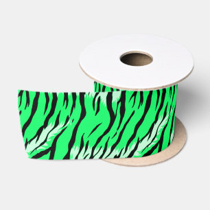Groen Tijger Dier Huid Patroon Ontwerp Lint