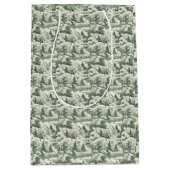 Groen toilet besneeuwd landschap medium cadeauzakje (Voorkant)