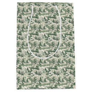 Groen toilet besneeuwd landschap medium cadeauzakje