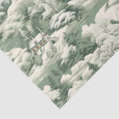 Groen toilet besneeuwd landschap tissuepapier (Detail)
