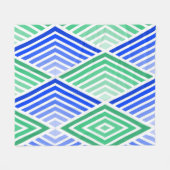 Groen tot Blauw Fleece Deken (Voorkant (Horizontaal))