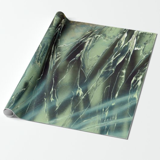 Groen tot donkergrijs cadeaupapier (Uitgerold)