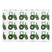 Groen tractorontwerp kussensloop (Voorkant)