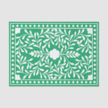 Groen Traditioneel Been Inlegwerk Decoupage Papier