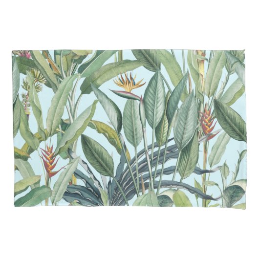 Groen tropisch Oerwoud Banaan Strelitzia Kussensloop (Voorkant)