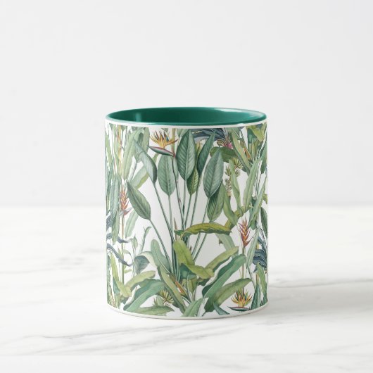 Groen tropisch Oerwoud Banaan Strelitzia Mok (Midden)