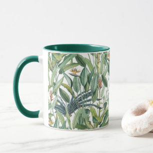 Groen tropisch Oerwoud Banaan Strelitzia Mok