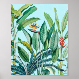 Groen tropisch Oerwoud Banaan Strelitzia Poster