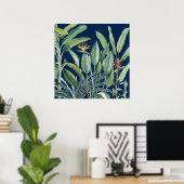 Groen tropisch Oerwoud Banaan Strelitzia Poster (Thuiskantoor)