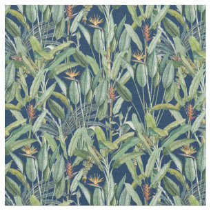 Groen tropisch Oerwoud Banaan Strelitzia Stof