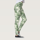 Groen Tropisch palm leest Patroon Leggings (Rechts)