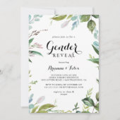 Groen Tropische Kalligrafie Geslacht Onthullen Par Kaart (Voorkant)