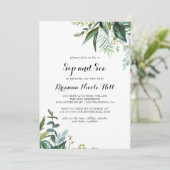 Groen Tropische Moderne Kalligrafie Snip en zie Kaart (Staand voorkant)