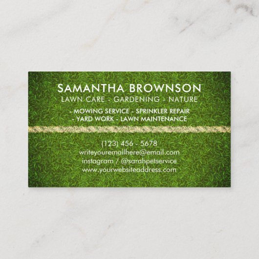 Groen Tuinieren Grass Football Landschap Visitekaartje (Achterkant)