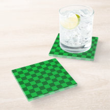 Groen Tweekleurig Schaakbord Patroon