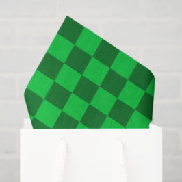 Groen Tweekleurig Schaakbord Patroon Tissuepapier