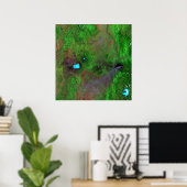Groen Uitzicht Poster (Thuiskantoor)