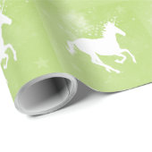 Groen Unicorn Weddenschap Wrapping Paper Cadeaupapier (Rol Hoek)