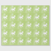 Groen Unicorn Weddenschap Wrapping Paper Cadeaupapier (Vlak)