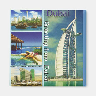 Groen vanuit Dubai Magnet door Moji Gbadamosi Okub Magneet