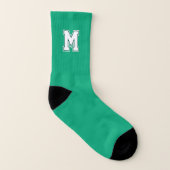 Groen varsity monogram sokken (Rechts - buiten)