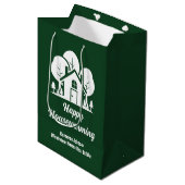 Groen Vastgoedbedrijf Fijne Nieuwjaarsdag Medium Cadeauzakje (Voorkant Gekanteld)