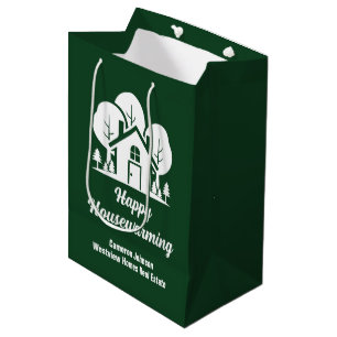 Groen Vastgoedbedrijf Fijne Nieuwjaarsdag Medium Cadeauzakje