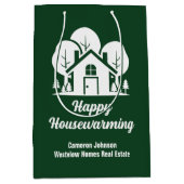 Groen Vastgoedbedrijf Gefeliciteerd met de nieuwe Medium Cadeauzakje (Voorkant)