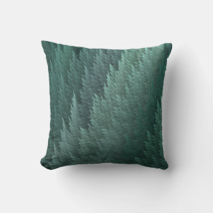 Groen Veer Patroon Ontwerp Worp Kussen
