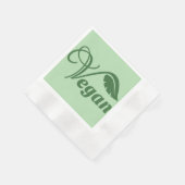  groen vegan Logo blad Servet (Hoek)