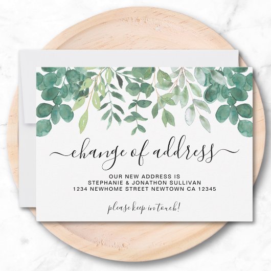 Groen Verandering van het Adres Verhuisaankondigin Aankondiging