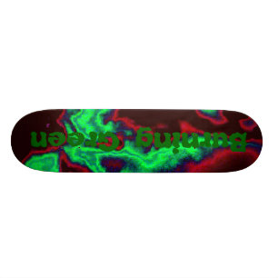 Groen verbranden skateboard