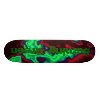 Groen verbranden skateboard