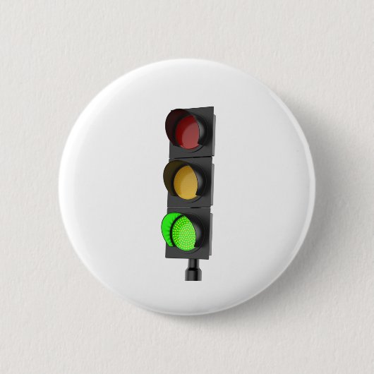 Groen verkeerslicht ronde button 5,7 cm (Voorkant)