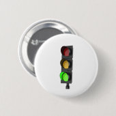 Groen verkeerslicht ronde button 5,7 cm (Voorkant /achterkant)