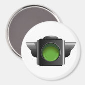 Groen verkeerslicht voor klassikaal beheer magneet (Voorkant / Achterkant)