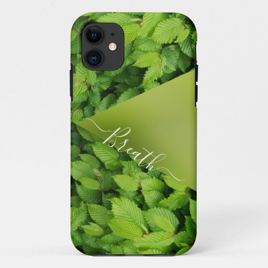 Groen verlaat abstracte monogram Case-Mate iPhone case (Achterkant)
