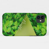 Groen verlaat abstracte monogram Case-Mate iPhone case (Achterkant (horizontaal))